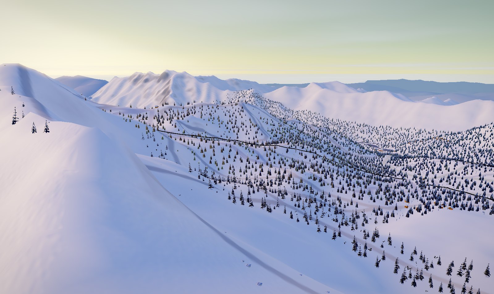 A mountain's slopes shaded by their danger